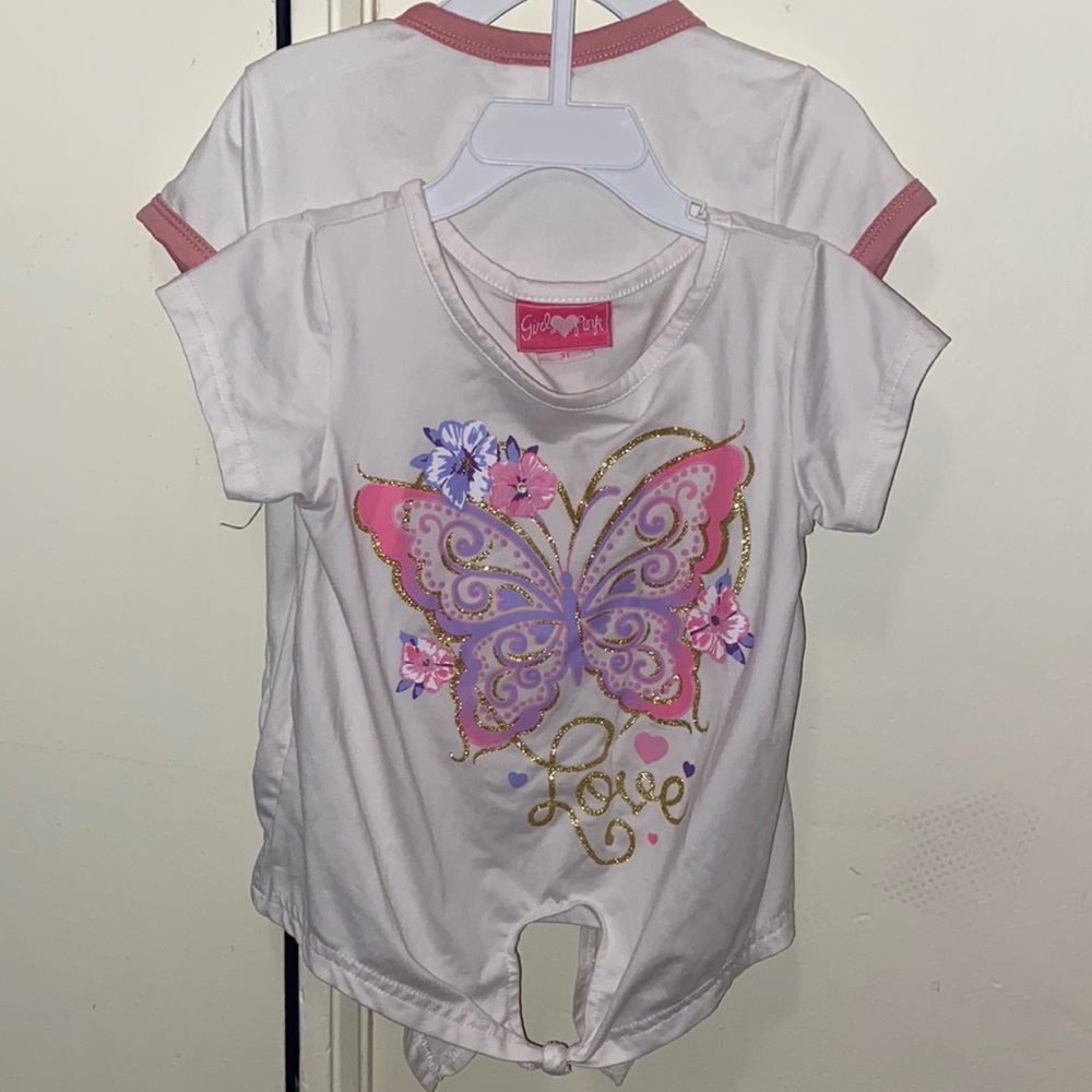 2 tie up graphic tees